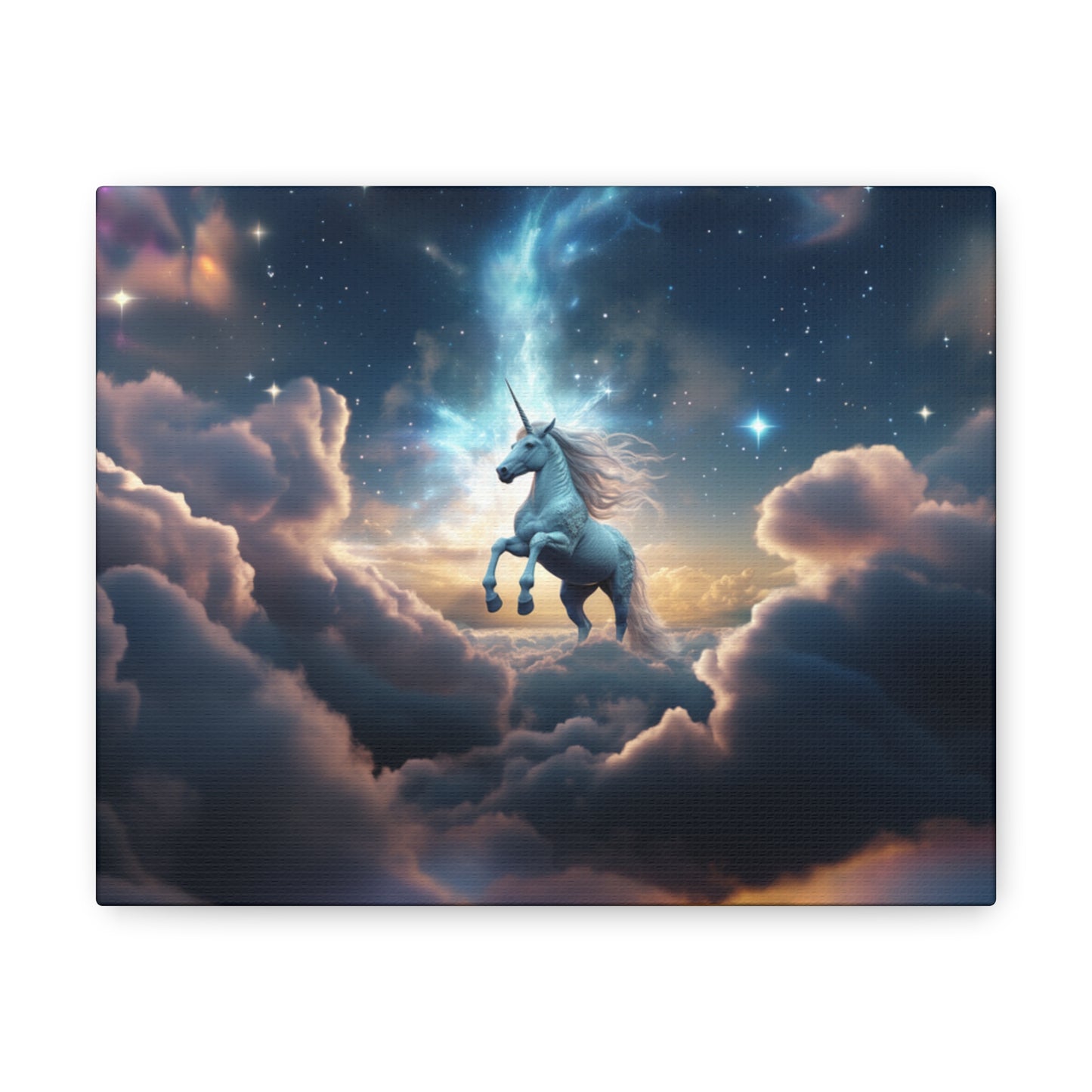 Canvas Art | Unicorn in the Clouds | Fantasy Art | Trippy Art | Mystical Art