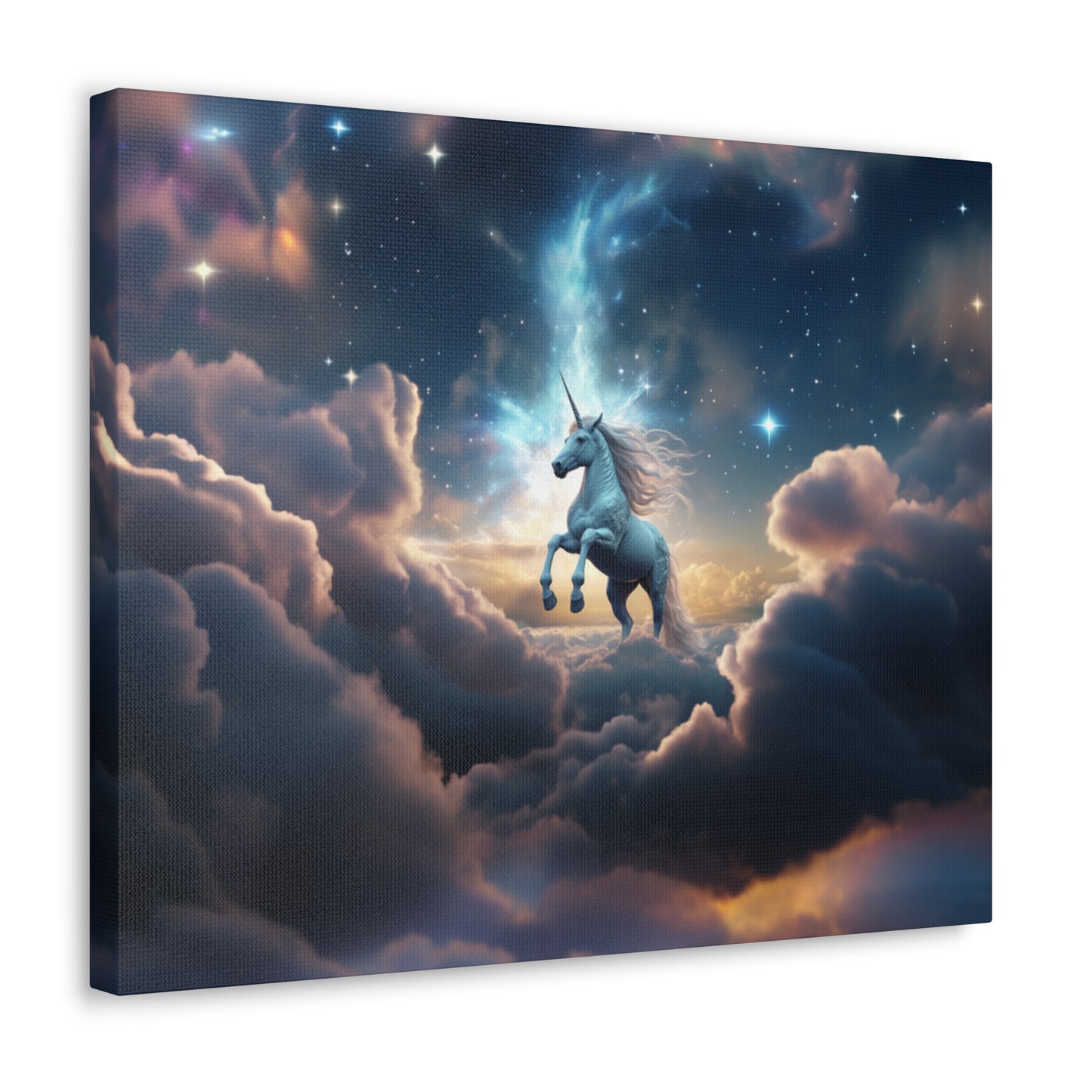 Canvas Art | Unicorn in the Clouds | Fantasy Art | Trippy Art | Mystical Art