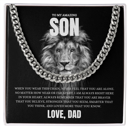 To My Amazing Son | You Are LOVED More than you Know | Cuban Link Chain