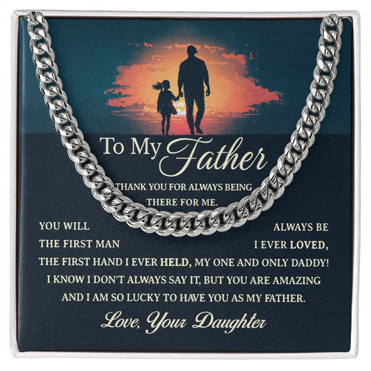 To My Father | Always Loved | Cuban Link Chain