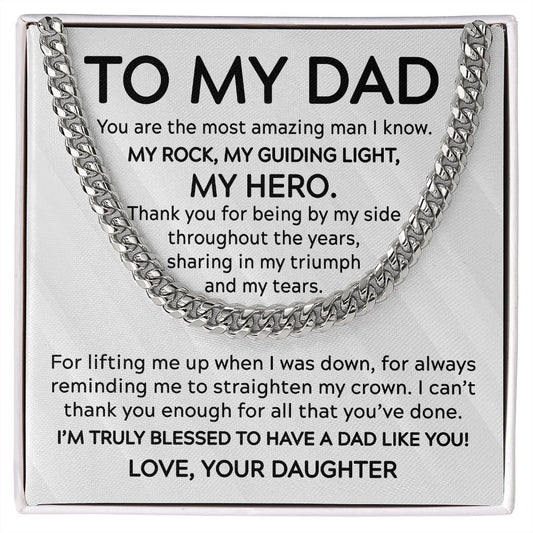 To My Dad | Guiding Light | Cuban Link Chain