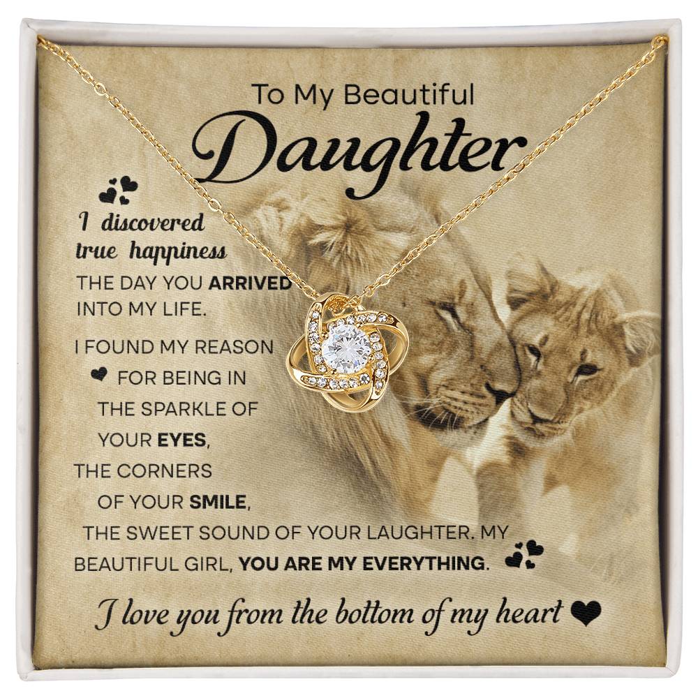 To My Beautiful Daughter | I Found True Happiness | Daughter Gift | Gift From Dad | Gift From Mom | Lion