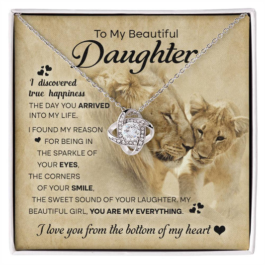 To My Beautiful Daughter | I Found True Happiness | Daughter Gift | Gift From Dad | Gift From Mom | Lion