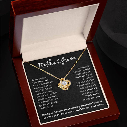 Gift for Mother of the Groom | Enchanted Love Knot Necklace for Mother of the Groom | Wedding Gift