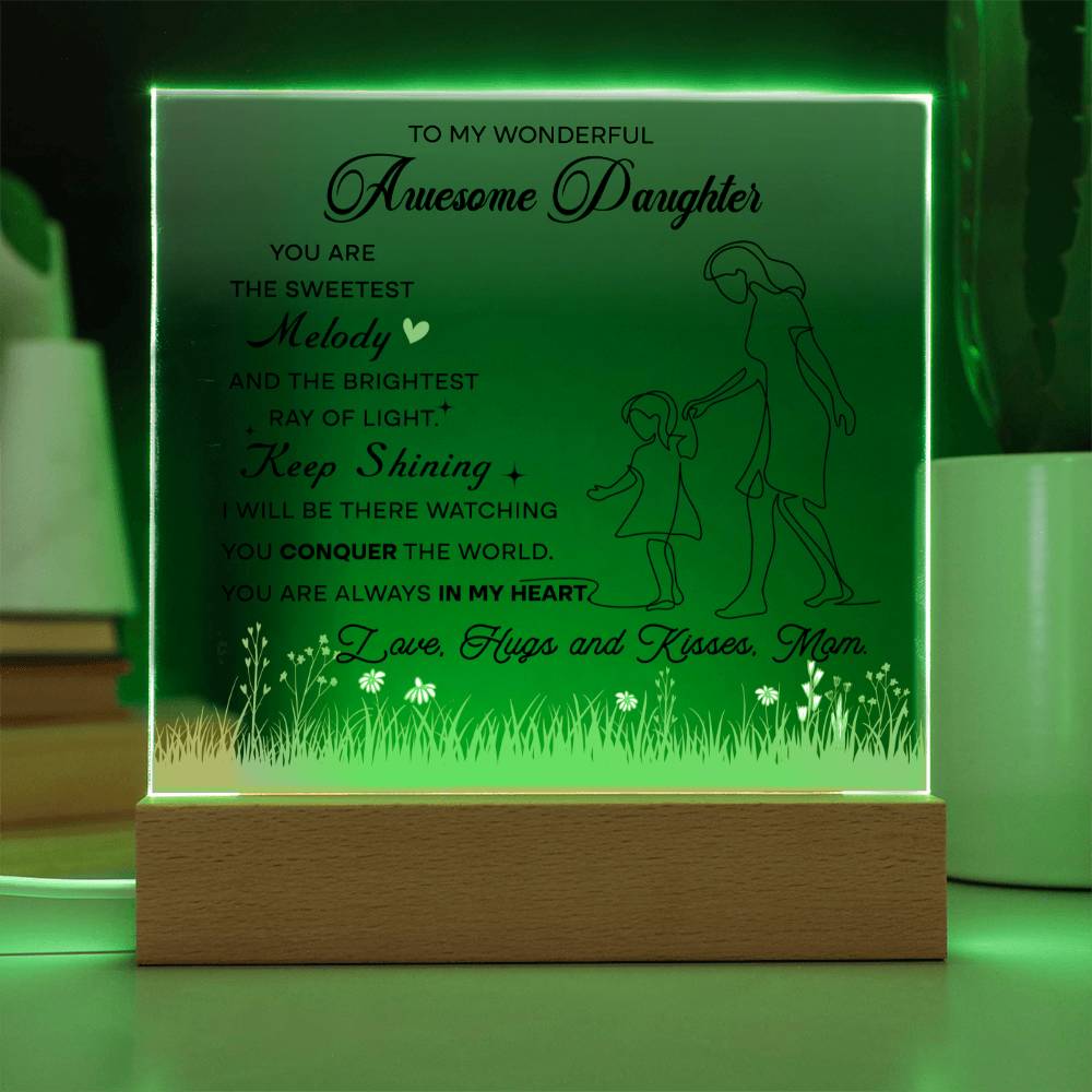 Eternal Love Illuminated: Acrylic Plaque for Your Remarkable Daughter!