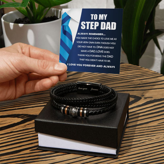 Step Dad - Always Remember Love You Forever Bracelet