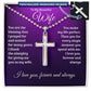 To My Beautiful Wife | Engraved Cross Necklace